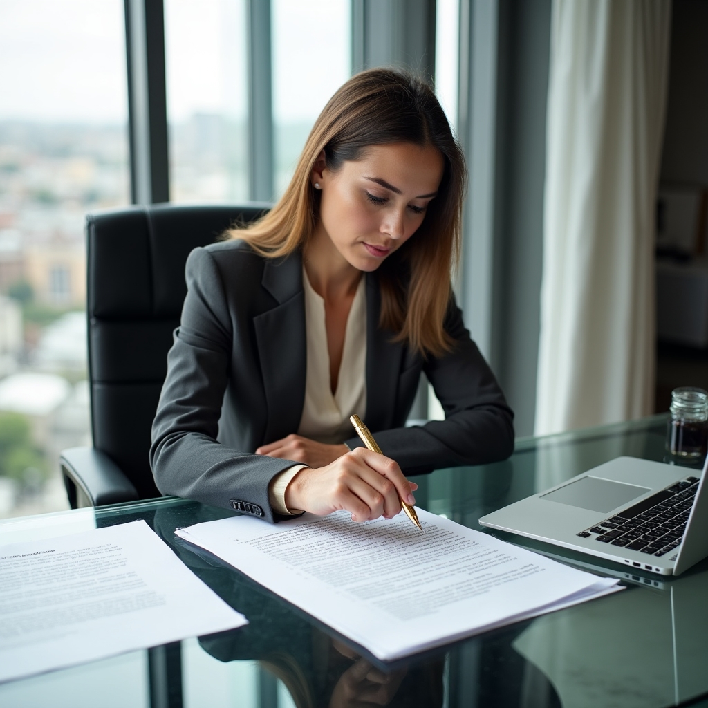 Stručnjak koji analizira financijski ugovor i objašnjava uvjete